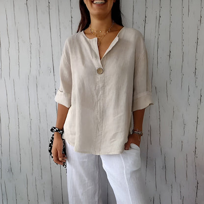 Anita™ | Chemise élégante en lin (50 % de réduction)