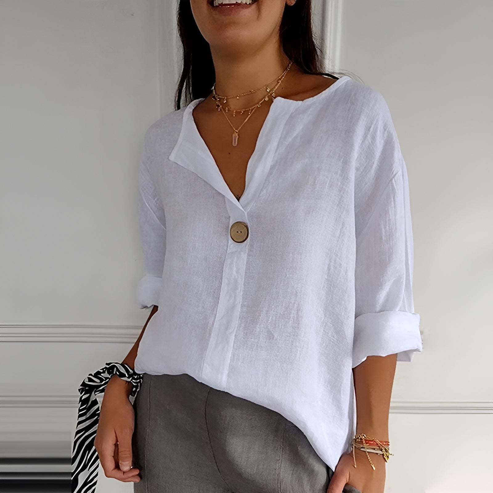 Anita™ | Chemise élégante en lin (50 % de réduction)